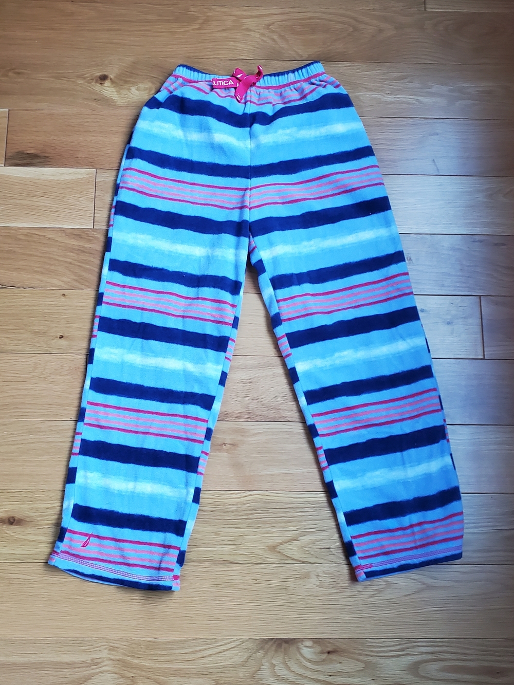 Nautica Girls Blue and Pink Stripe Sleep Pants